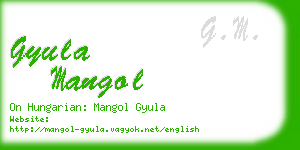 gyula mangol business card